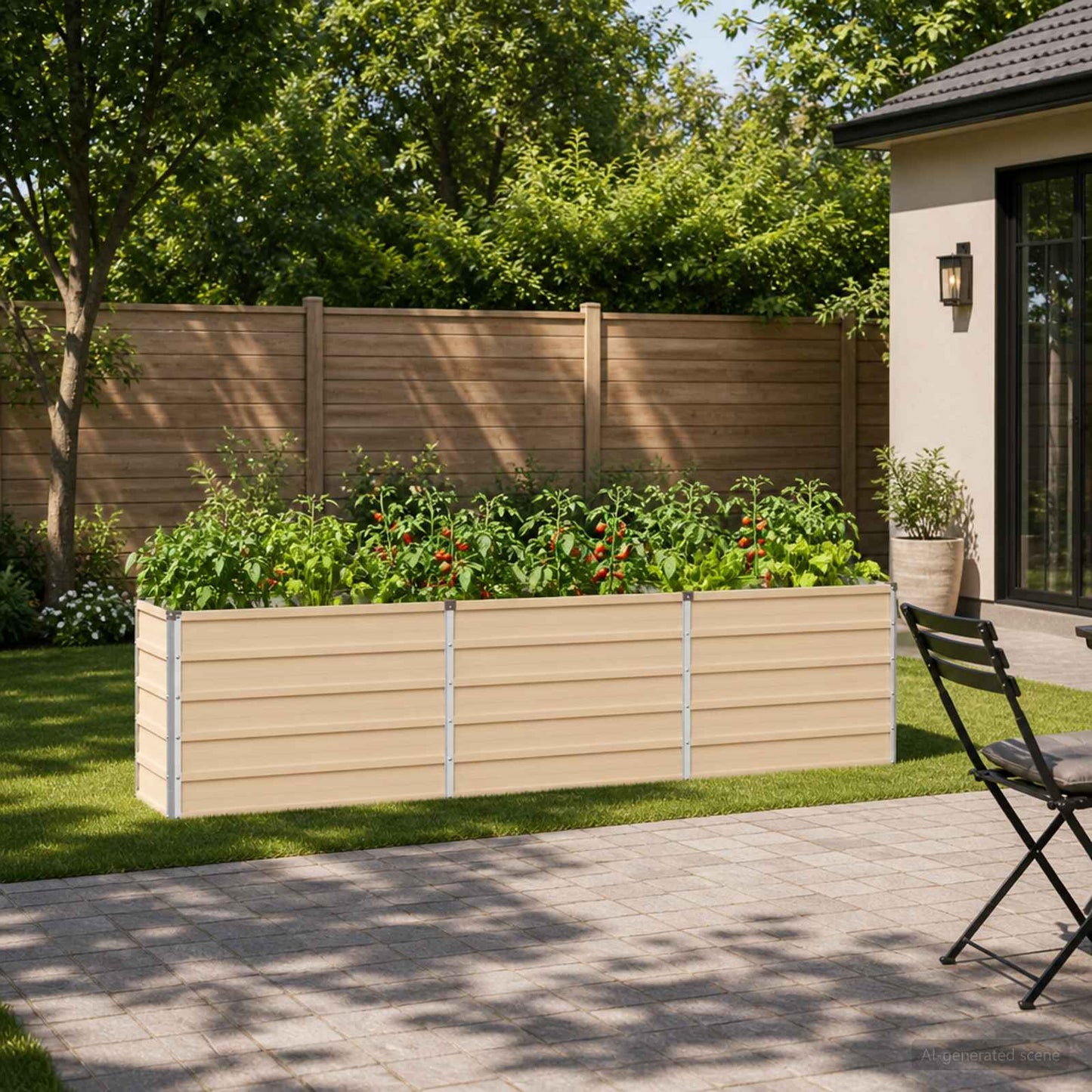 Pakelta sodo lova Ivory 240 x 40 x 55 cm