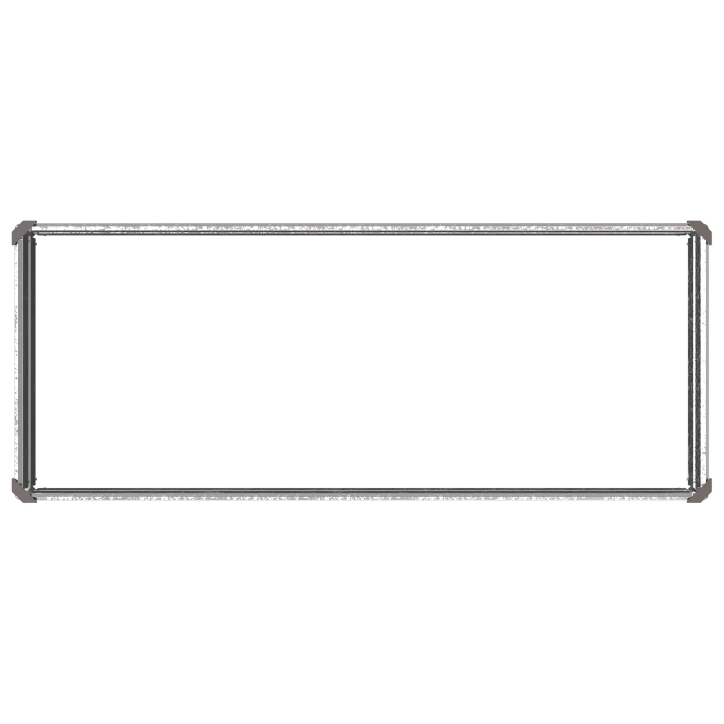 Pakelta sodo lova Sidabrinė 100 x 40 x 24 cm cinkuotas