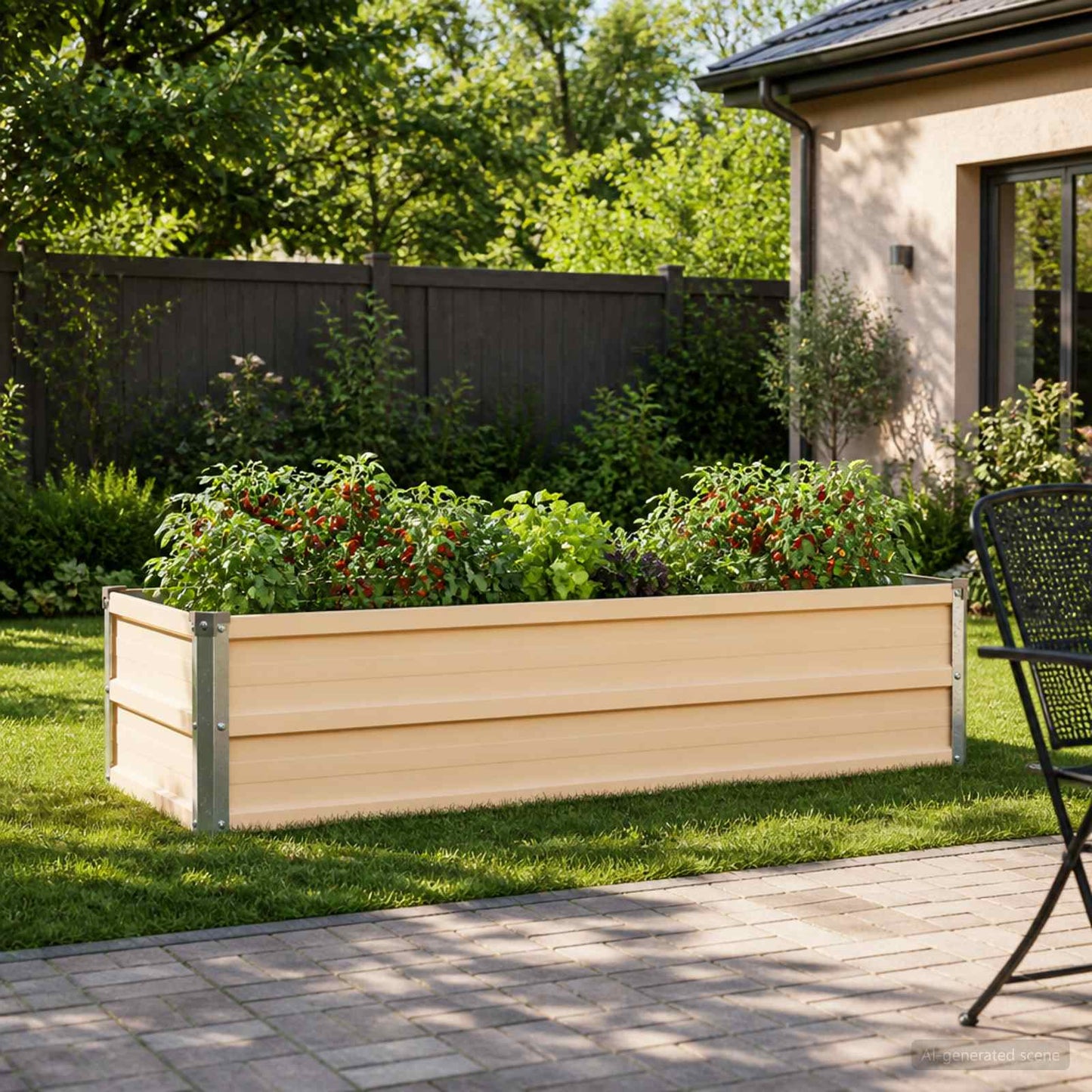 Pakelta sodo lova Ivory 100 x 40 x 24 cm
