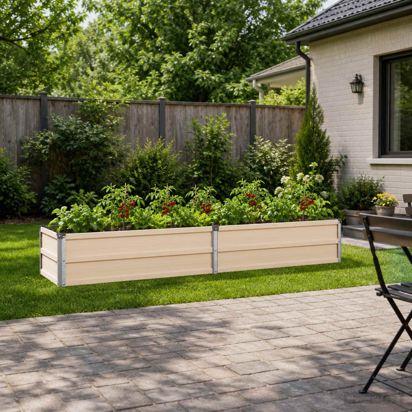 Pakelta sodo lova Ivory 160 x 40 x 24 cm