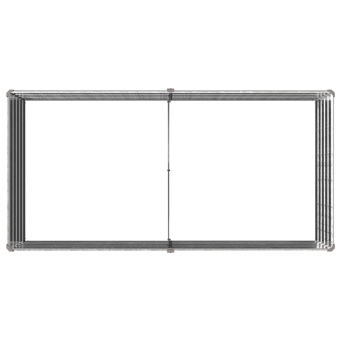 Pakelta sodo lova Sidabrinė 160 x 80 x 55 cm cinkuotas