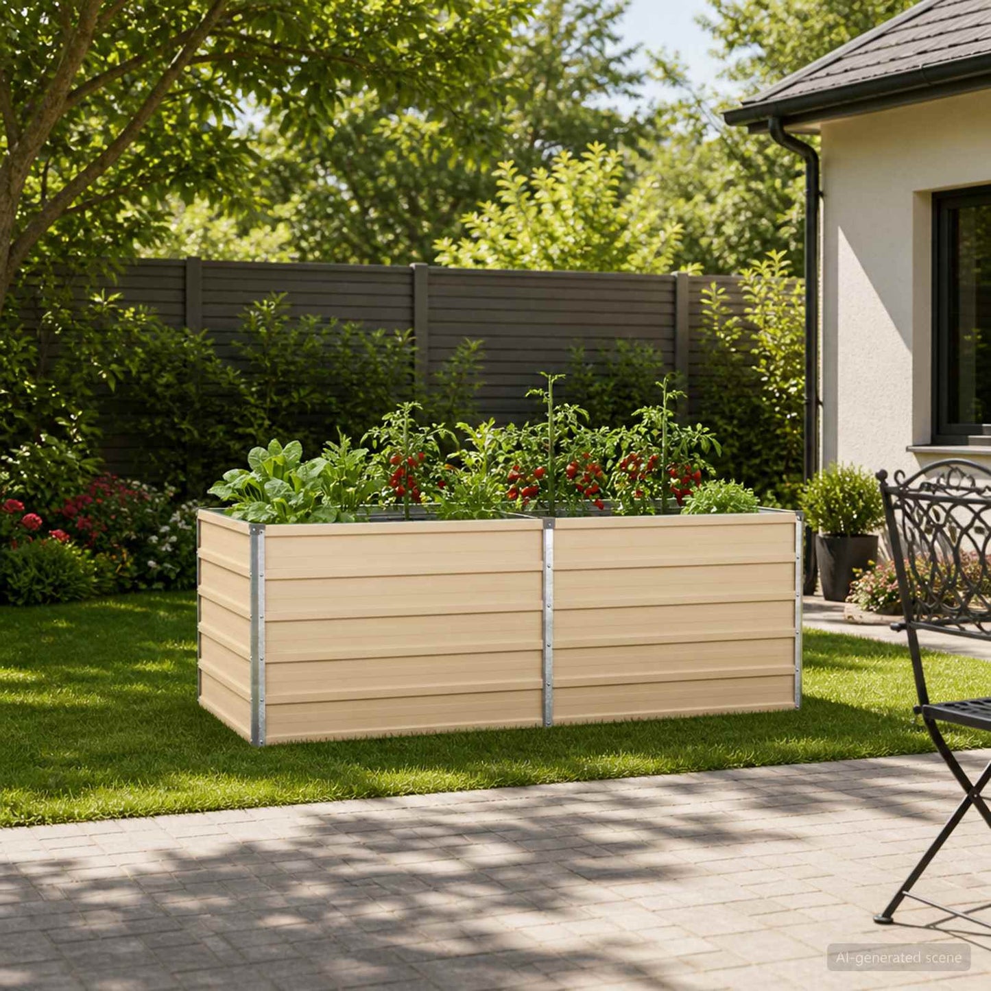 Pakelta sodo lova Ivory 160 x 80 x 55 cm