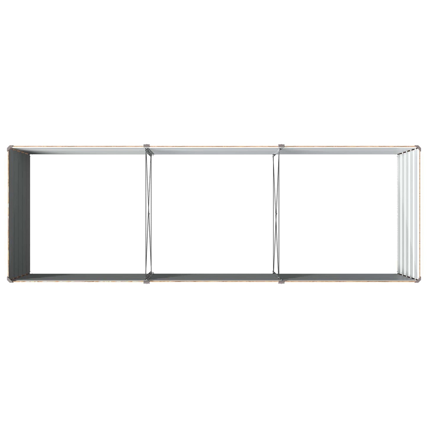 Pakelta sodo lova Medžio rudas 240 x 80 x 55 cm