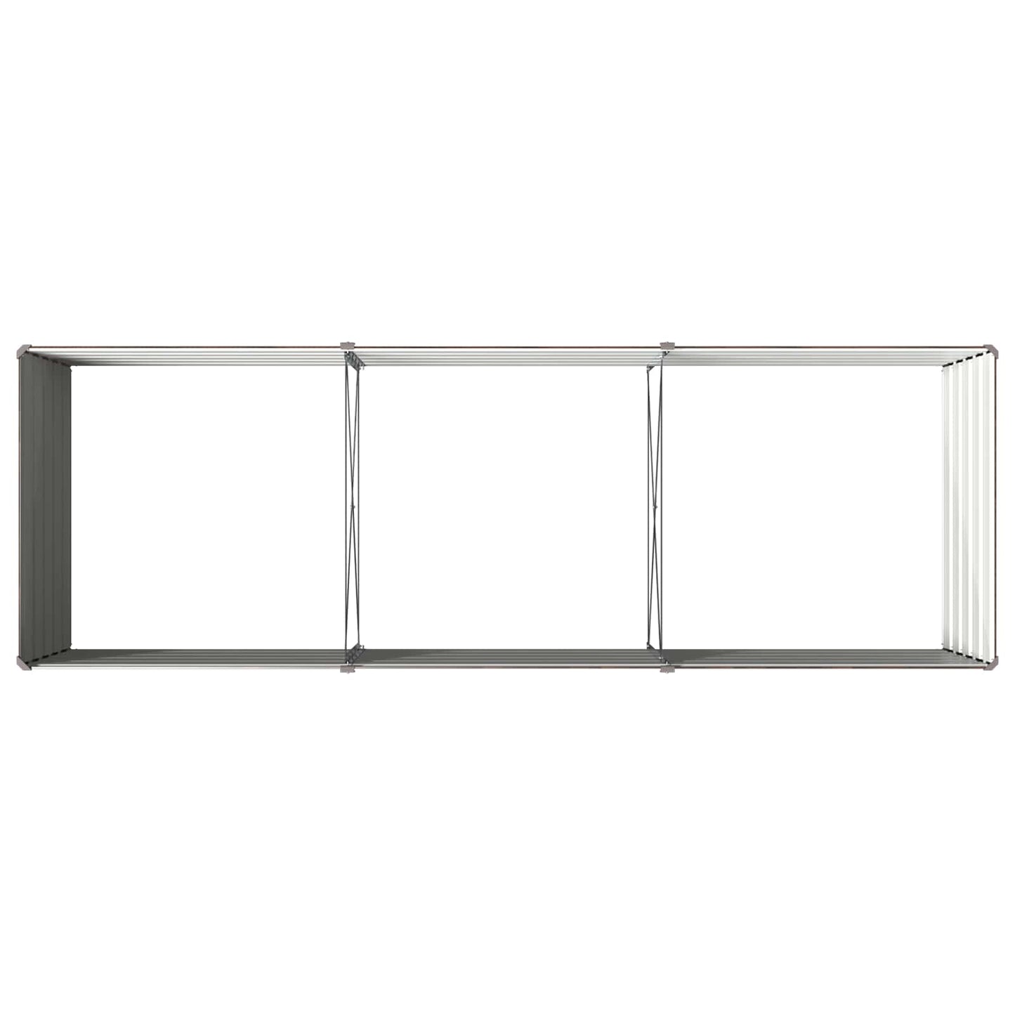 Pakelta sodo lova Juoda 240 x 80 x 55 cm