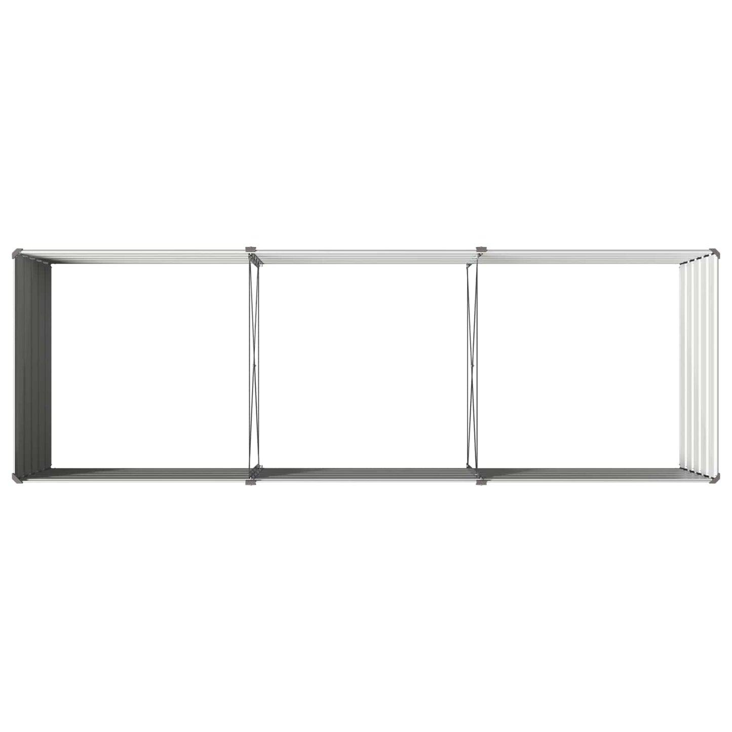 Pakelta sodo lova Pilka 240 x 80 x 55 cm