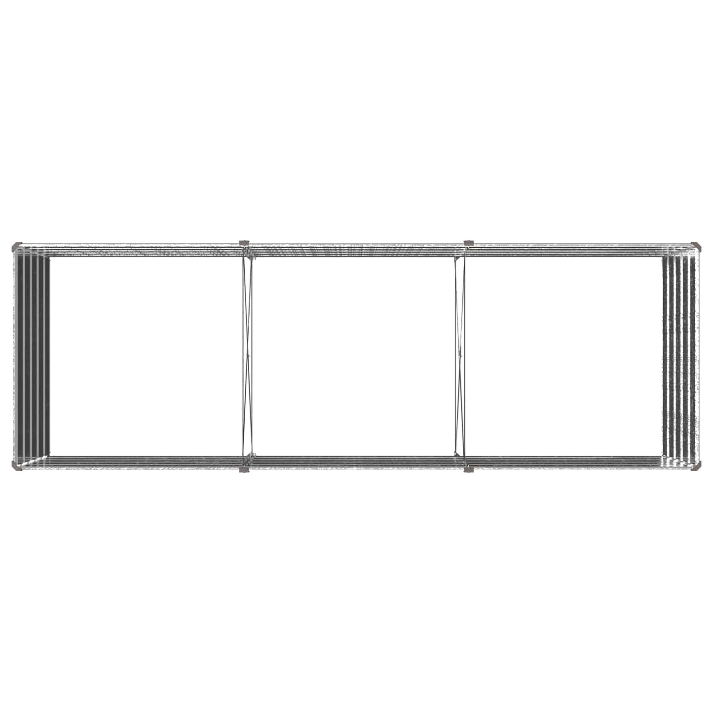 Pakelta sodo lova Sidabrinė 240 x 80 x 55 cm cinkuotas