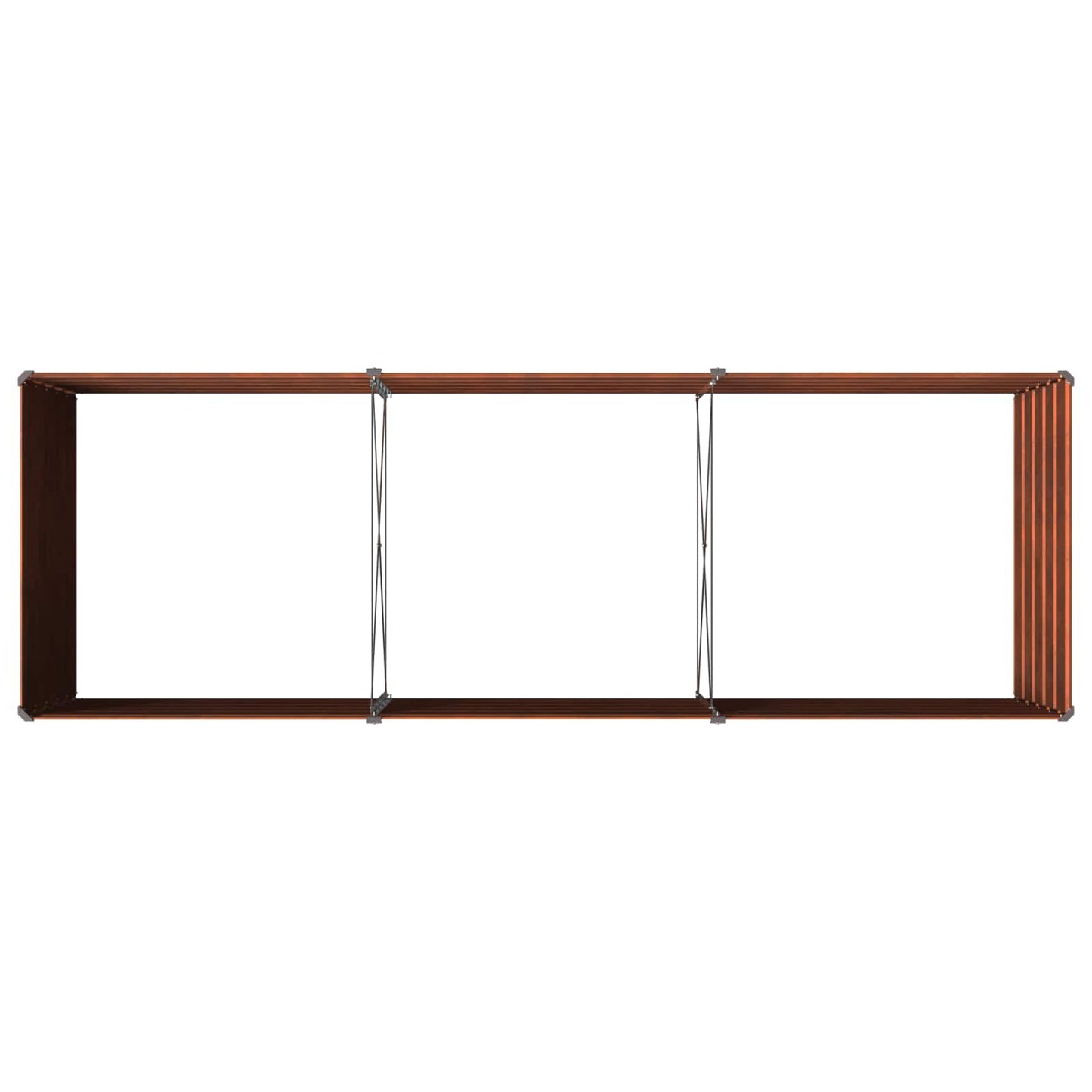 Pakelta sodo lova Rūdijanti 240 x 80 x 55 cm kartonas