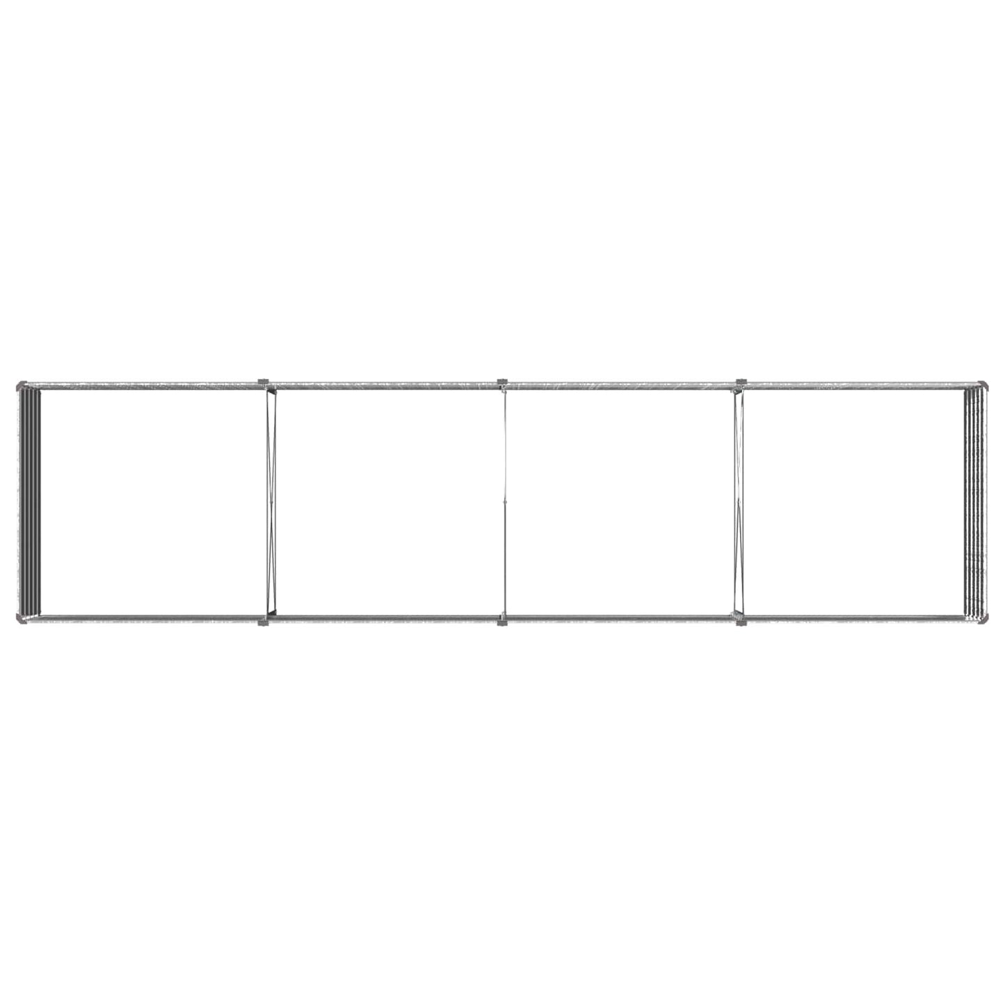 Pakelta sodo lova Sidabrinė 320 x 80 x 55 cm cinkuotas