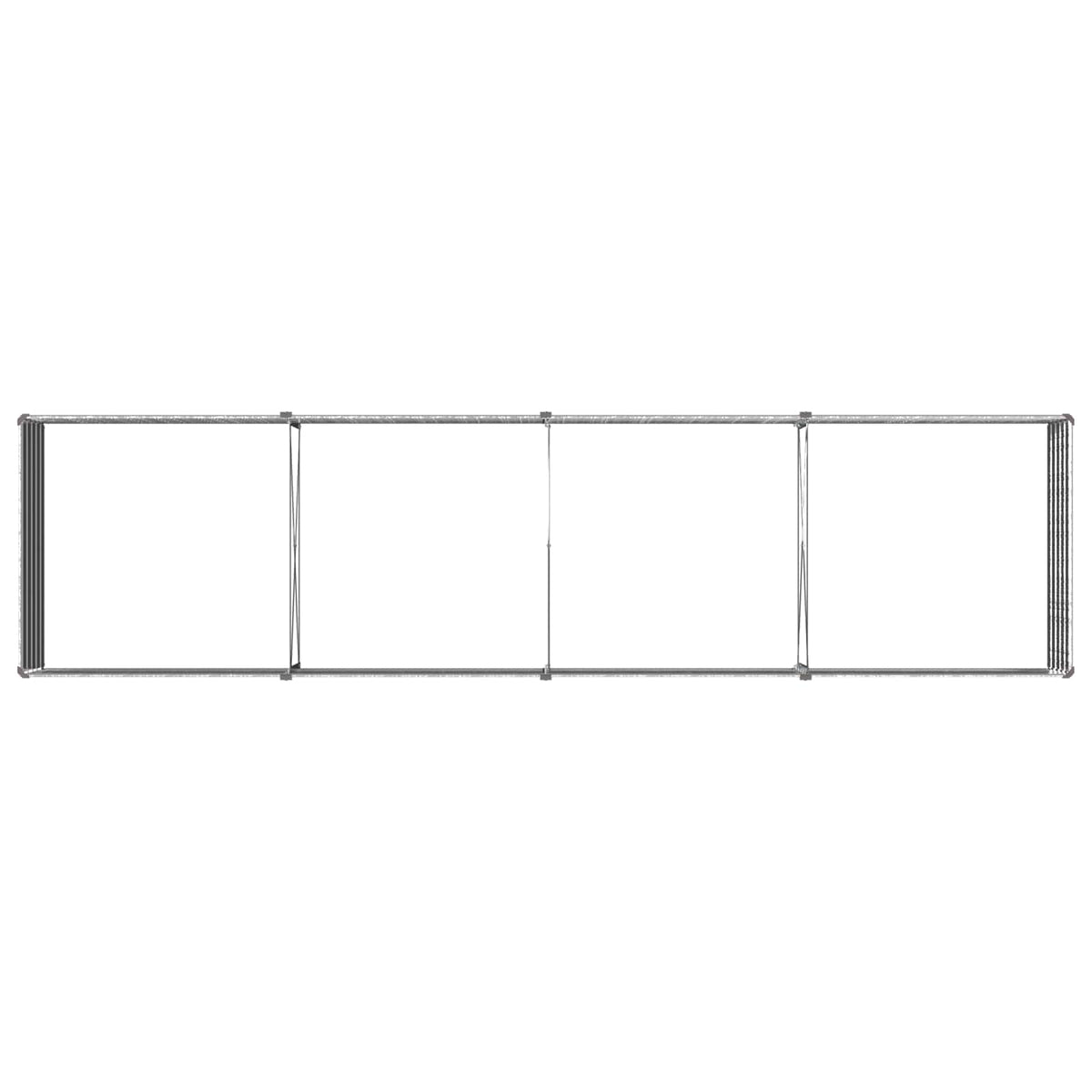 Pakelta sodo lova Sidabrinė 320 x 80 x 55 cm cinkuotas