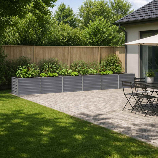 Pakelta sodo lova Pilka 480 x 80 x 55 cm