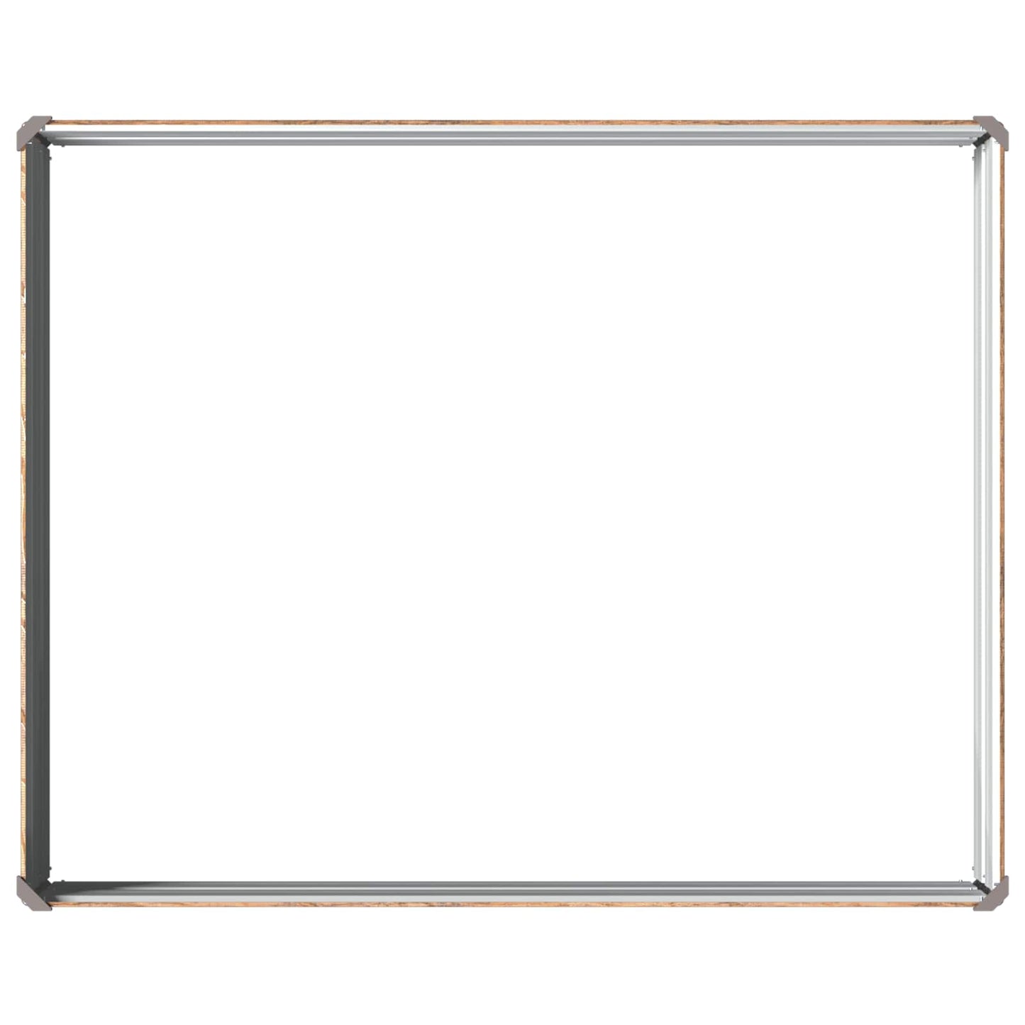 Pakelta sodo lova Medžio rudas 100 x 80 x 24 cm