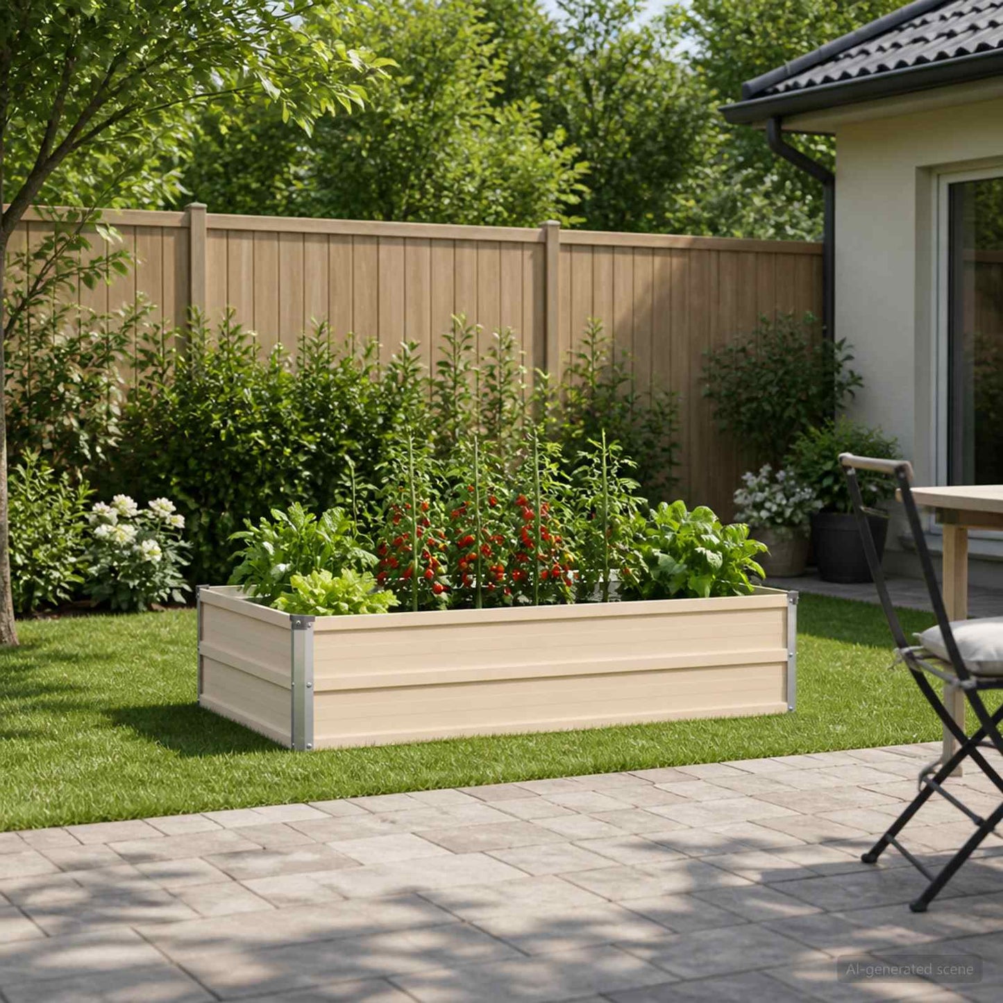 Pakelta sodo lova Ivory 100 x 80 x 24 cm