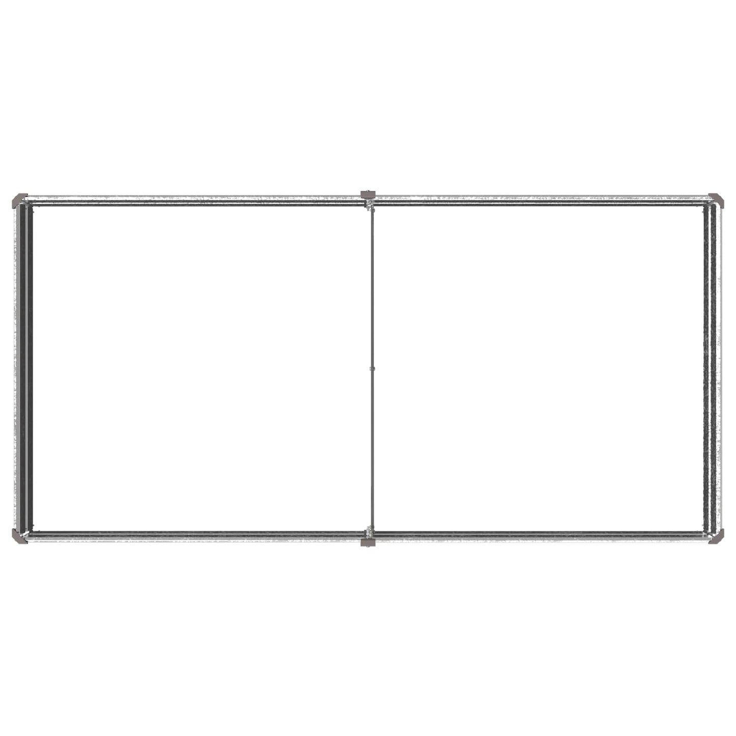 Pakelta sodo lova Sidabrinė 160 x 80 x 24 cm cinkuotas