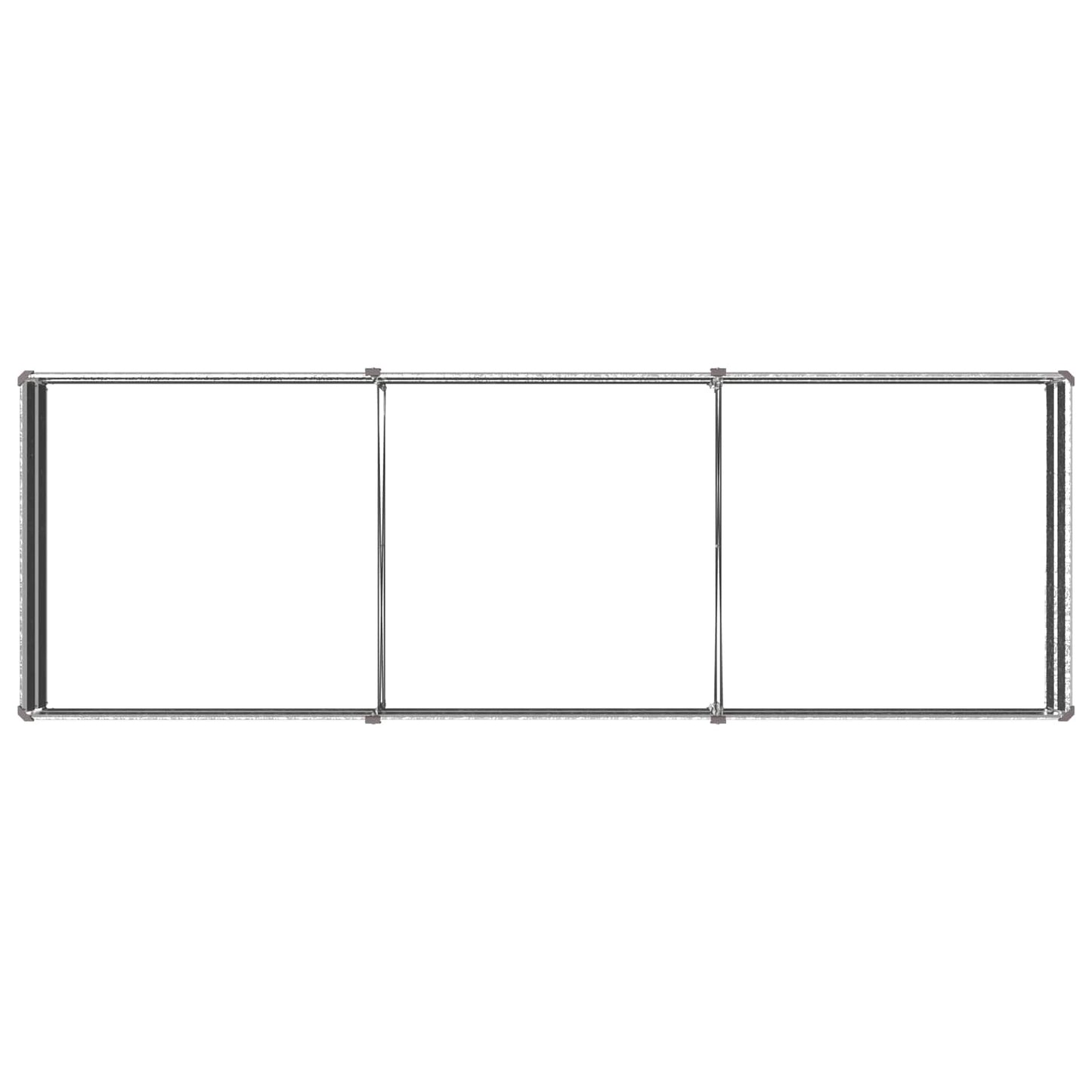 Pakelta sodo lova Sidabrinė 240 x 80 x 24 cm cinkuotas