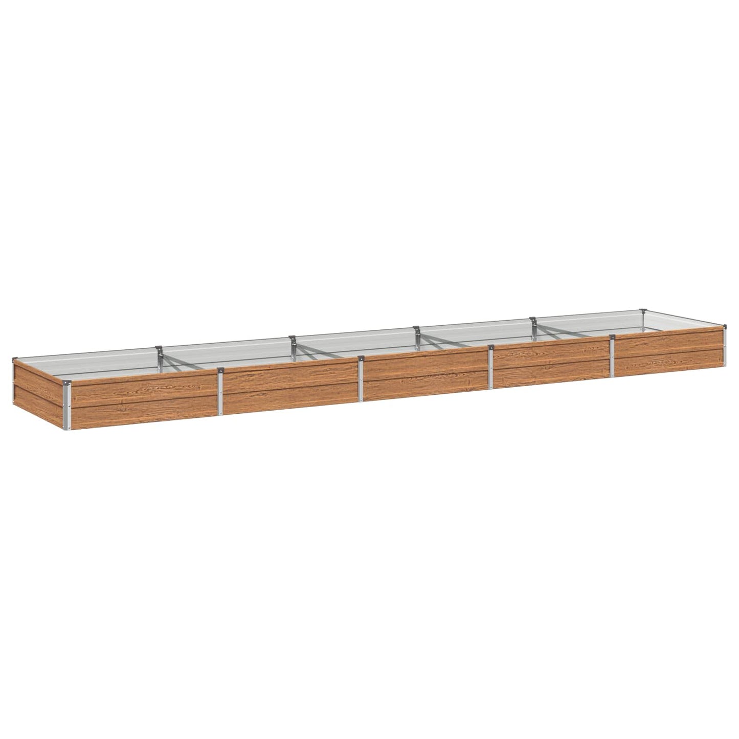 Pakelta sodo lova Medžio rudas 400 x 80 x 24 cm