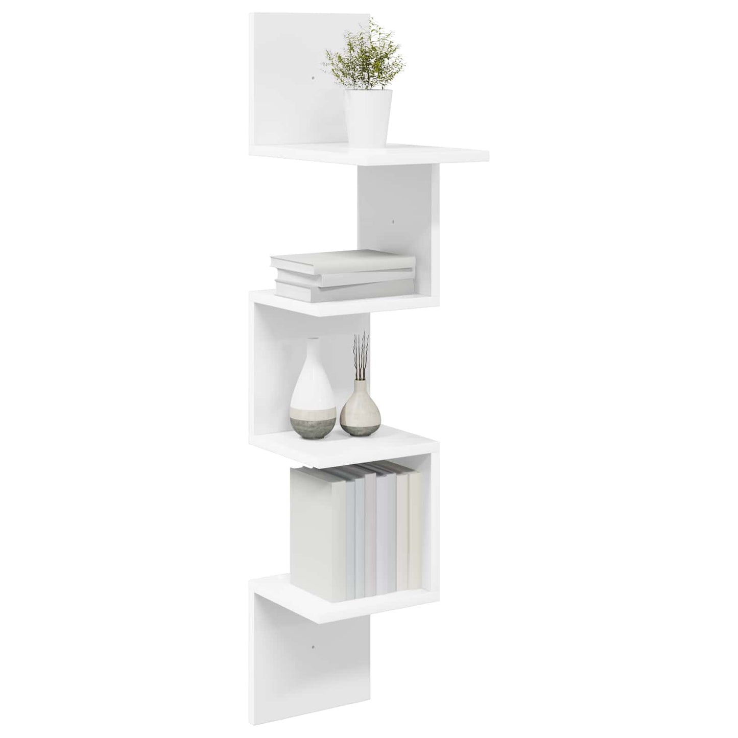 Sieninė lentyna Sieninis Balta 32 x 21 x 107 cm
