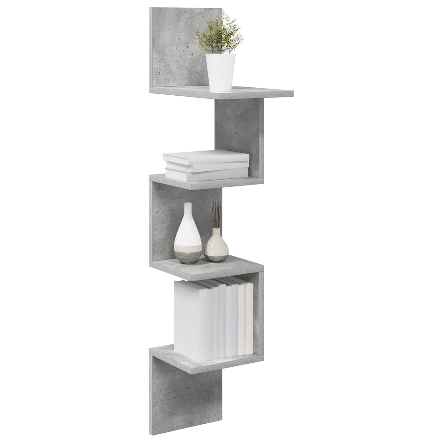 Sieninė lentyna Sieninis Pilka 32 x 21 x 107 cm