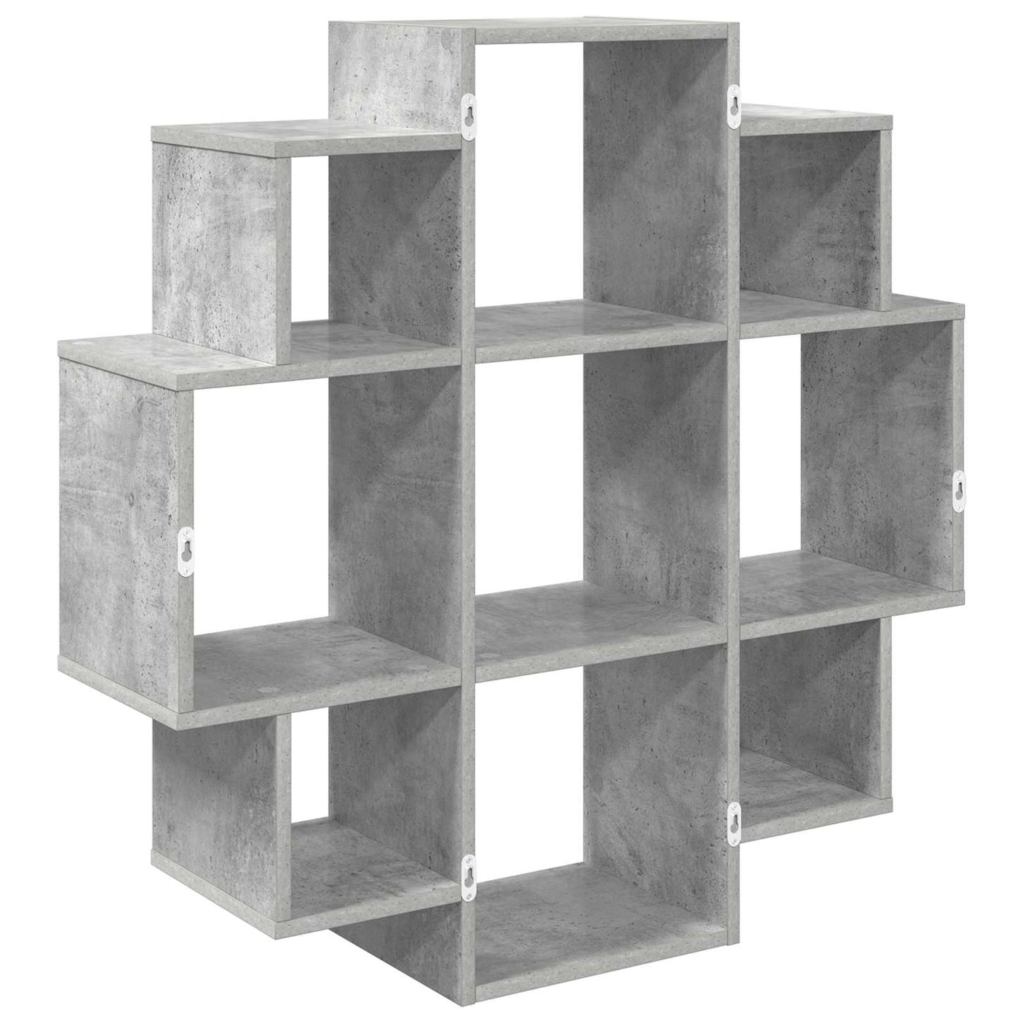 Sieninė lentyna Betono pilka 90 x 25 x 90 cm Apdirbta mediena