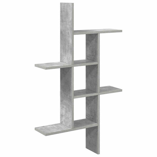 Sieninė lentyna Betono pilka 61 x 15 x 102 cm Apdirbta mediena