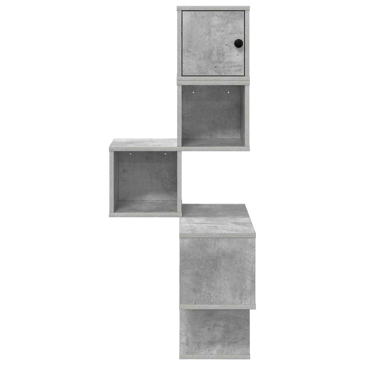 Sieninis kampinis lentynas Betono pilka 48 x 48 x 120 cm