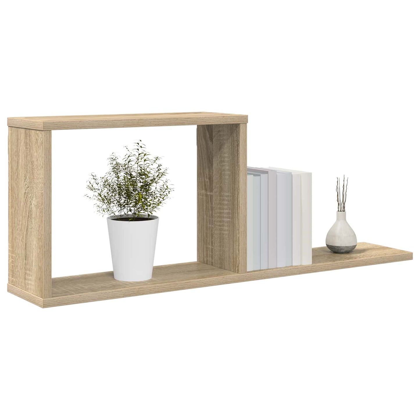 Plaukiojančios lentynos 2 pcs Sonoma ąžuolas 80 x 15 x 30 cm