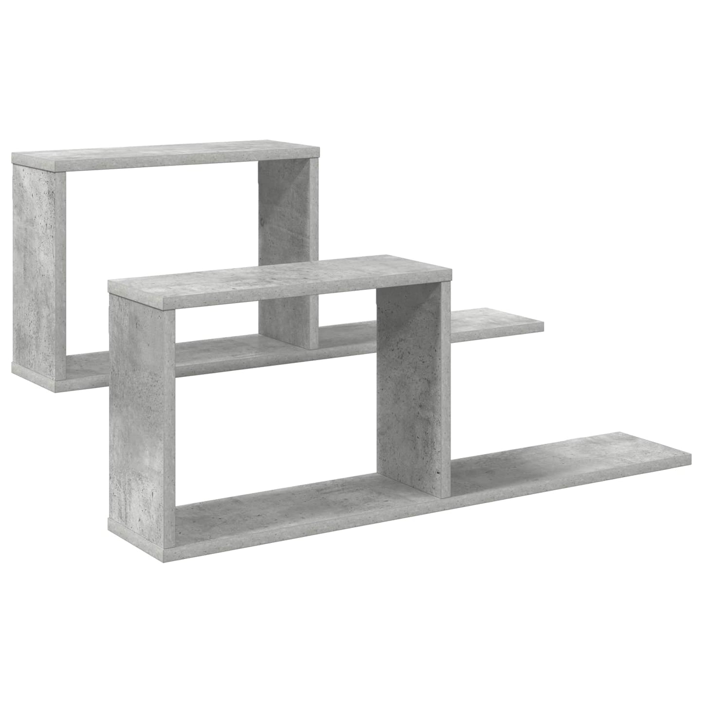 Plaukiojančios lentynos 2 pcs Betono pilka 80 x 15 x 30 cm