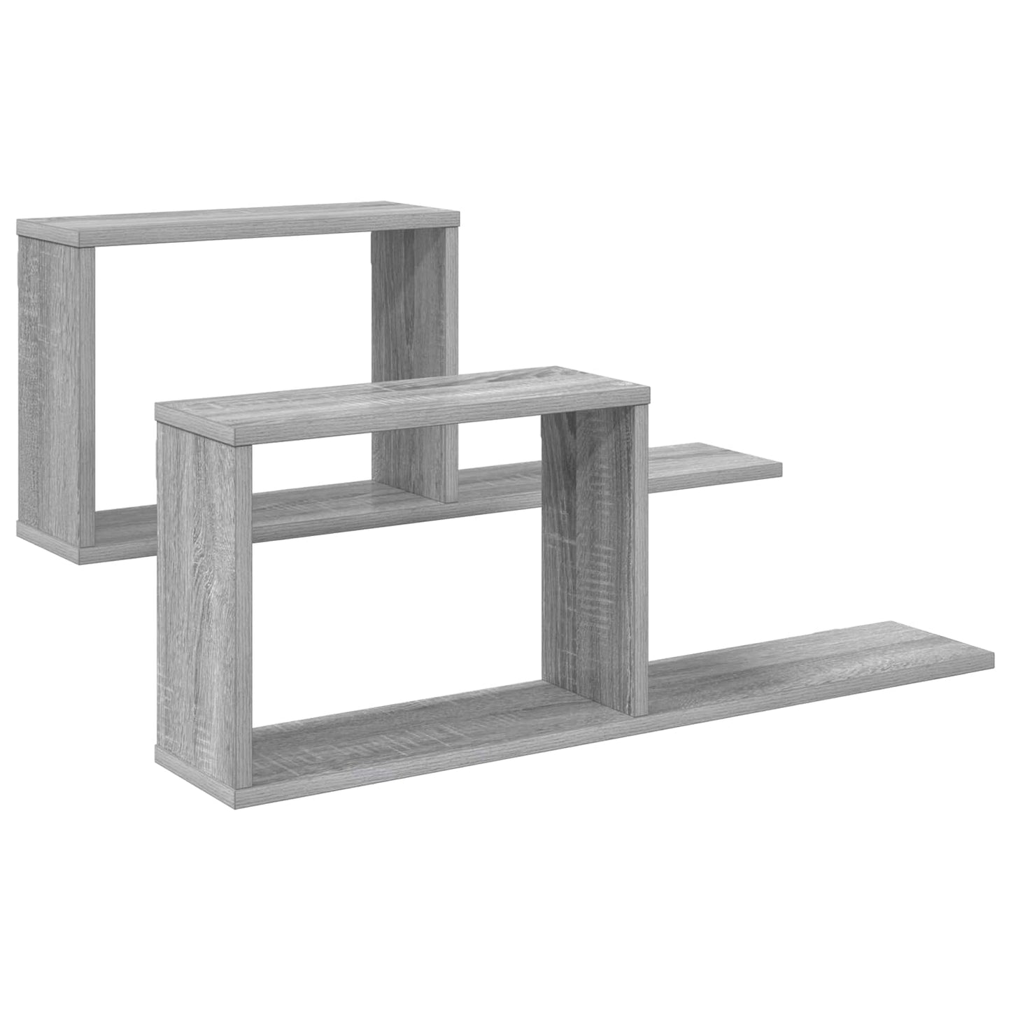 Plaukiojančios lentynos 2 pcs Pilka Sonoma 80 x 15 x 30 cm