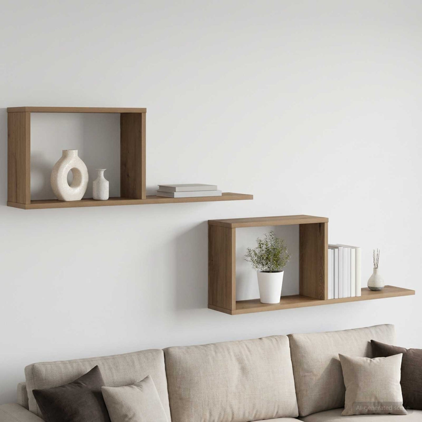 Plaukiojančios lentynos 2 pcs Artisano ąžuolo 80 x 15 x 30 cm