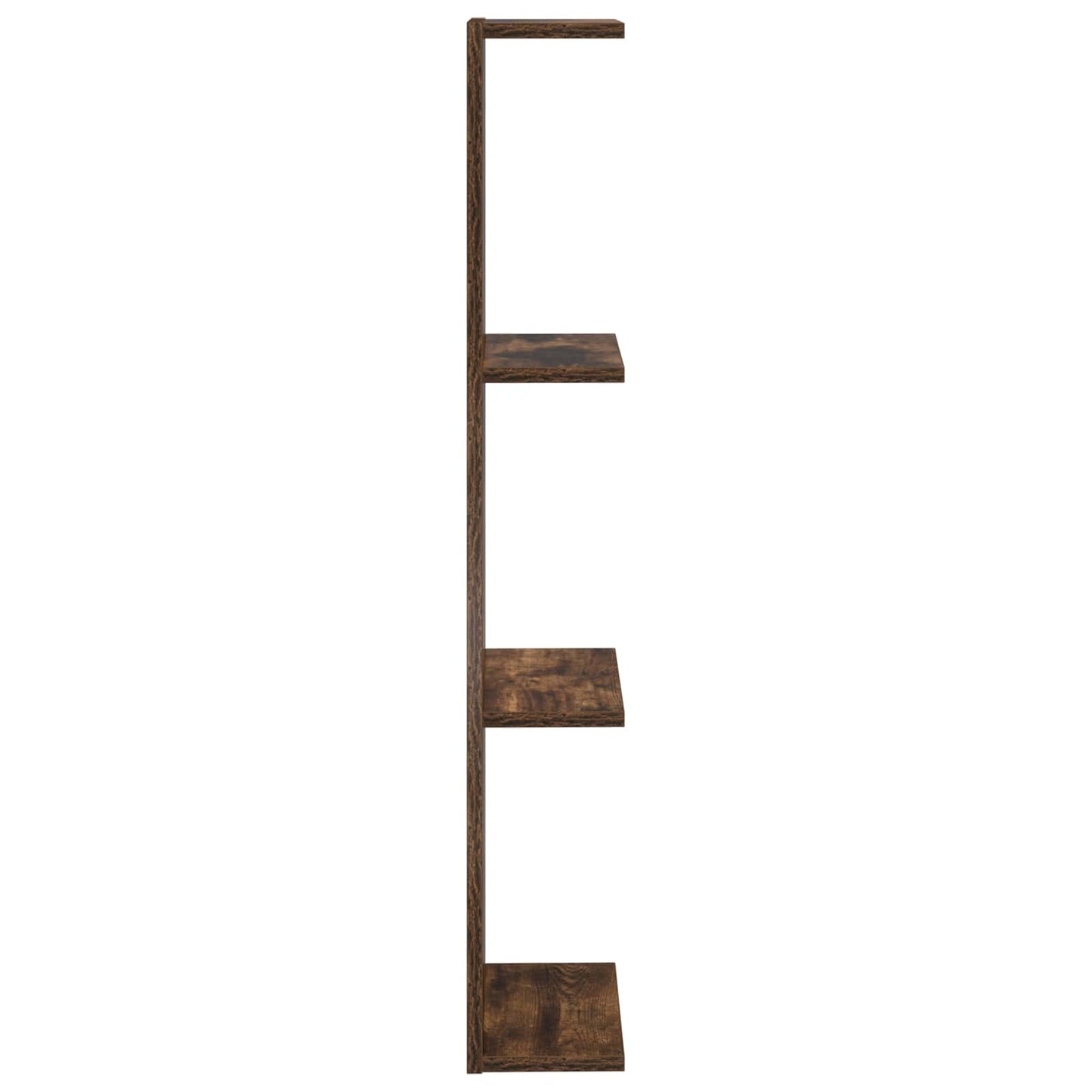 Sieninė lentyna 2 pcs Dūminio ąžuolo 25 x 15 x 100 cm