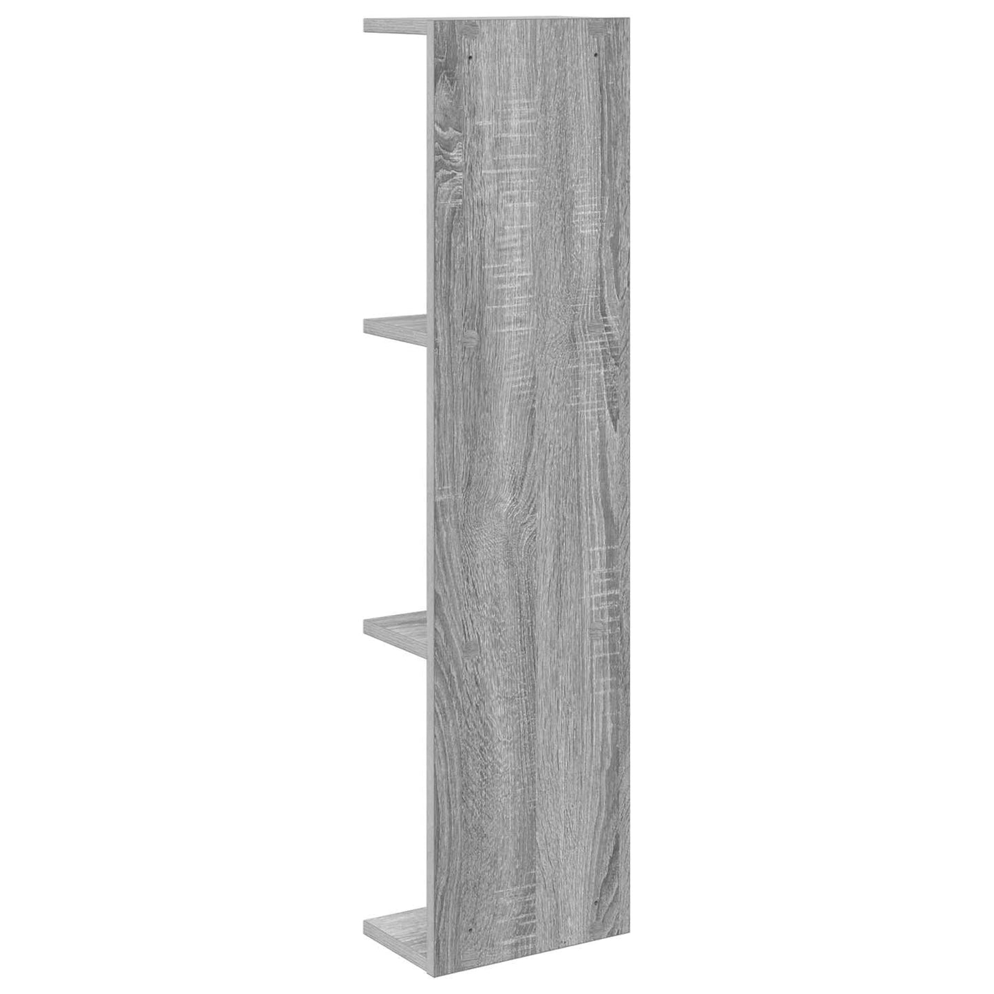 Sieninė lentyna 2 pcs Pilka Sonoma 25 x 15 x 100 cm