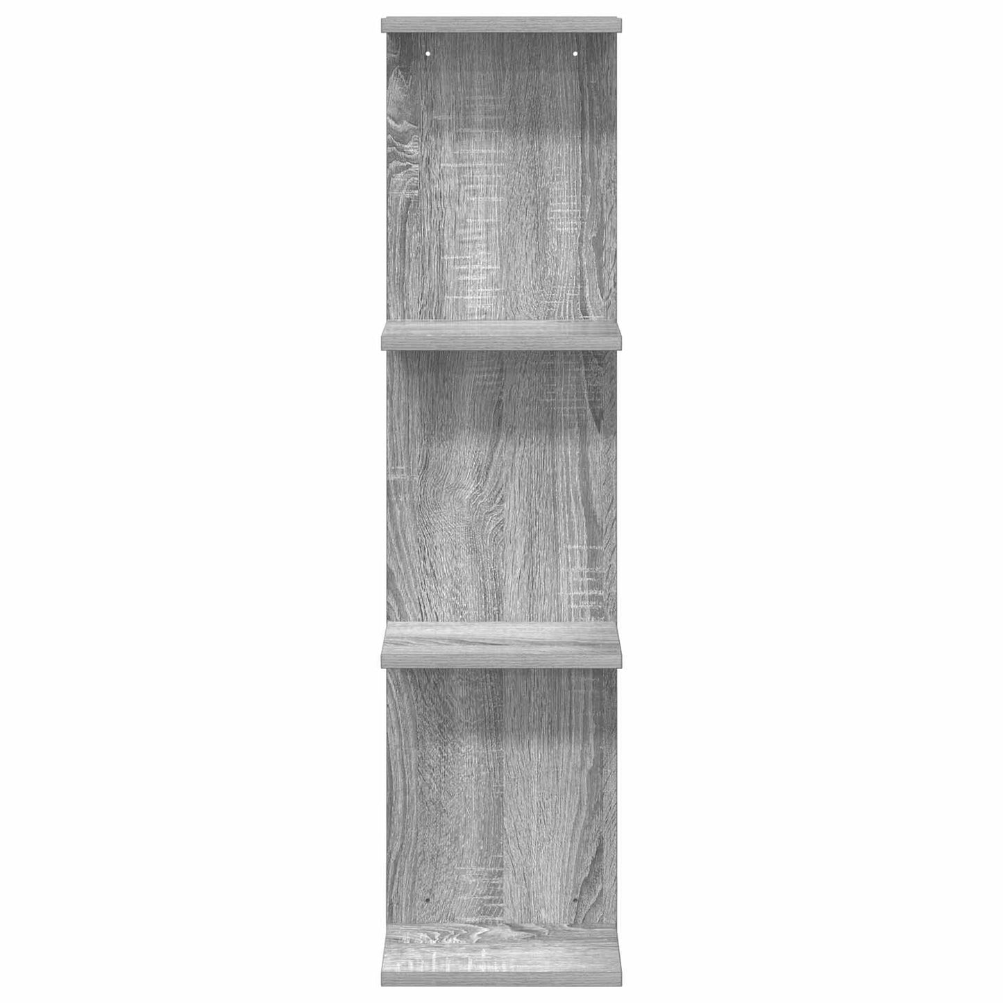 Sieninė lentyna 2 pcs Pilka Sonoma 25 x 15 x 100 cm