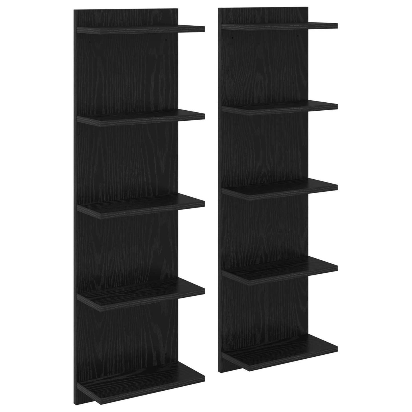 Sieninė lentyna 2 pcs Juodojo ąžuolo 30 x 15 x 100 cm