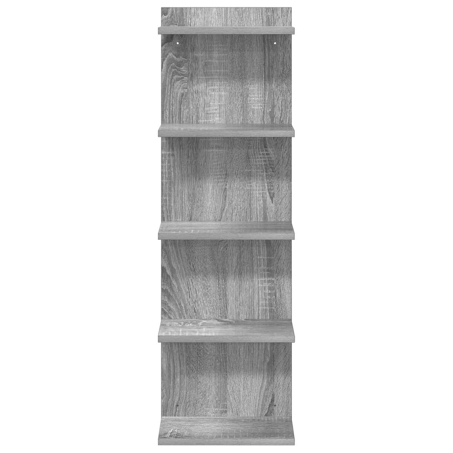 Sieninė lentyna 2 pcs Pilka Sonoma 30 x 15 x 100 cm