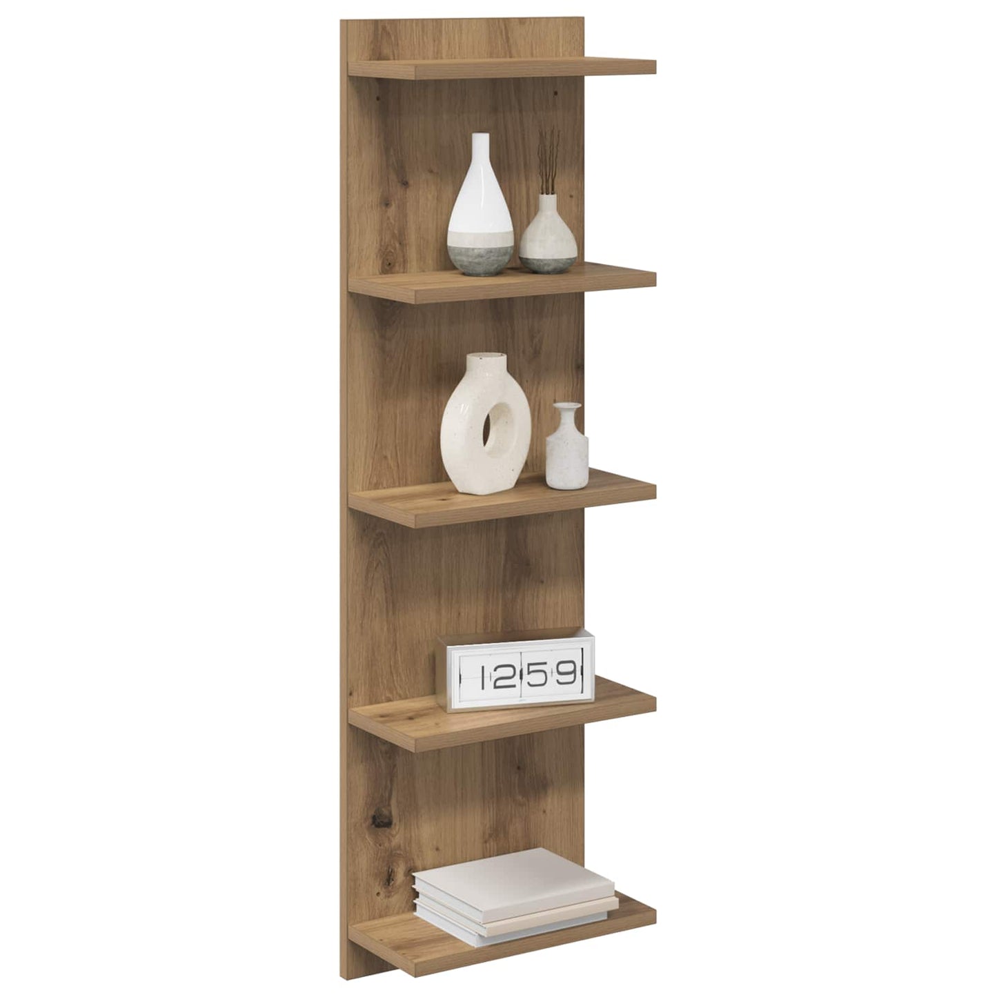 Sieninė lentyna 2 pcs Artisano ąžuolo 30 x 15 x 100 cm