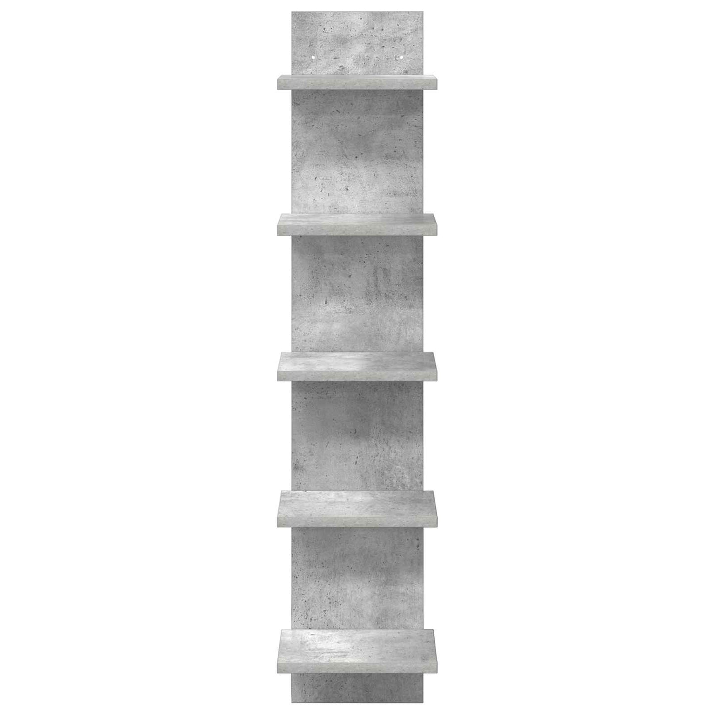 Sieninė lentyna 2 pcs Betono pilka 22 x 15 x 100 cm