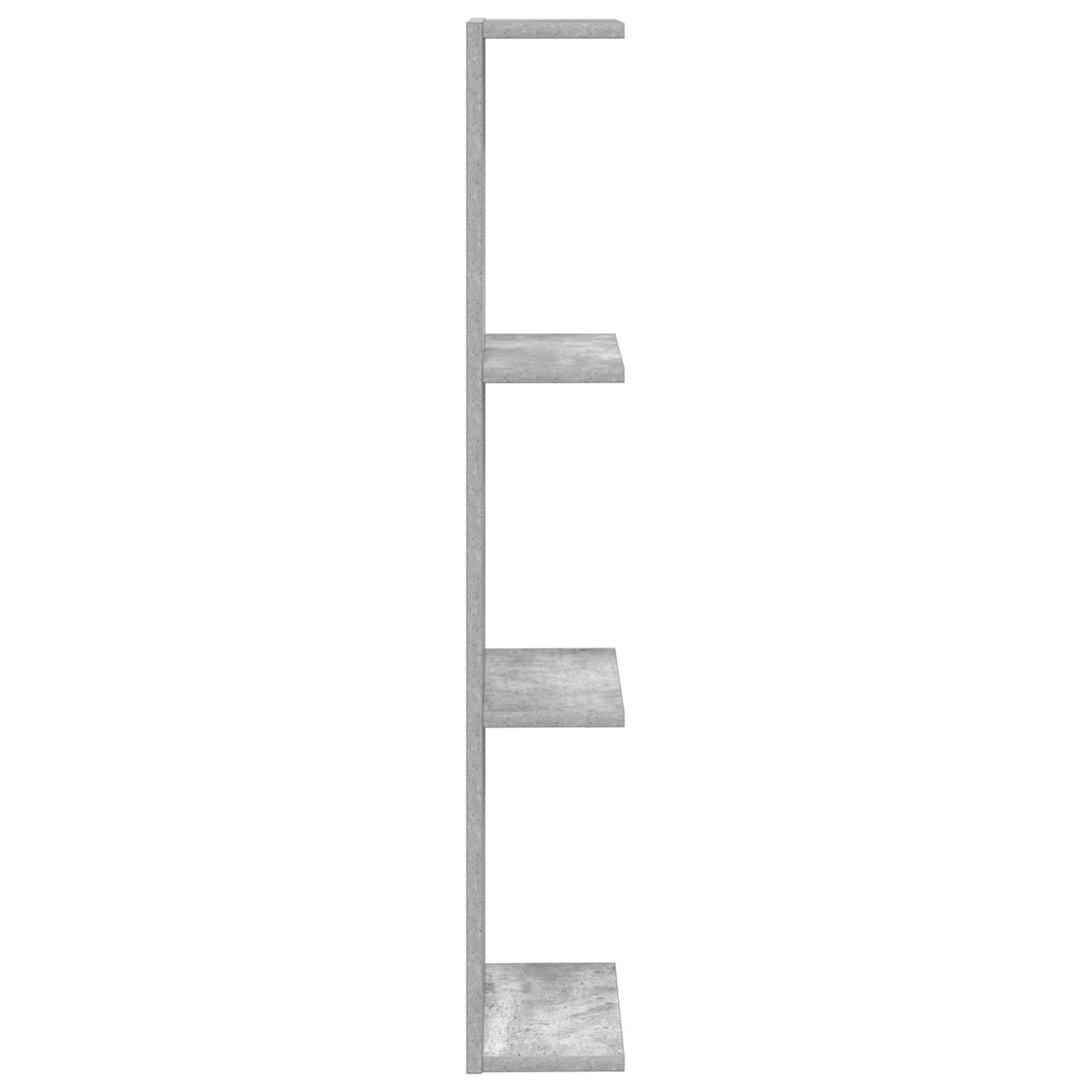 Sieninė lentyna 2 pcs Betono pilka 22 x 15 x 100 cm