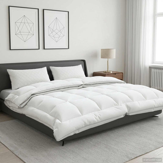 Antklodė TRIER 200x200cm 4 metų laikai 140+220GSM Balta