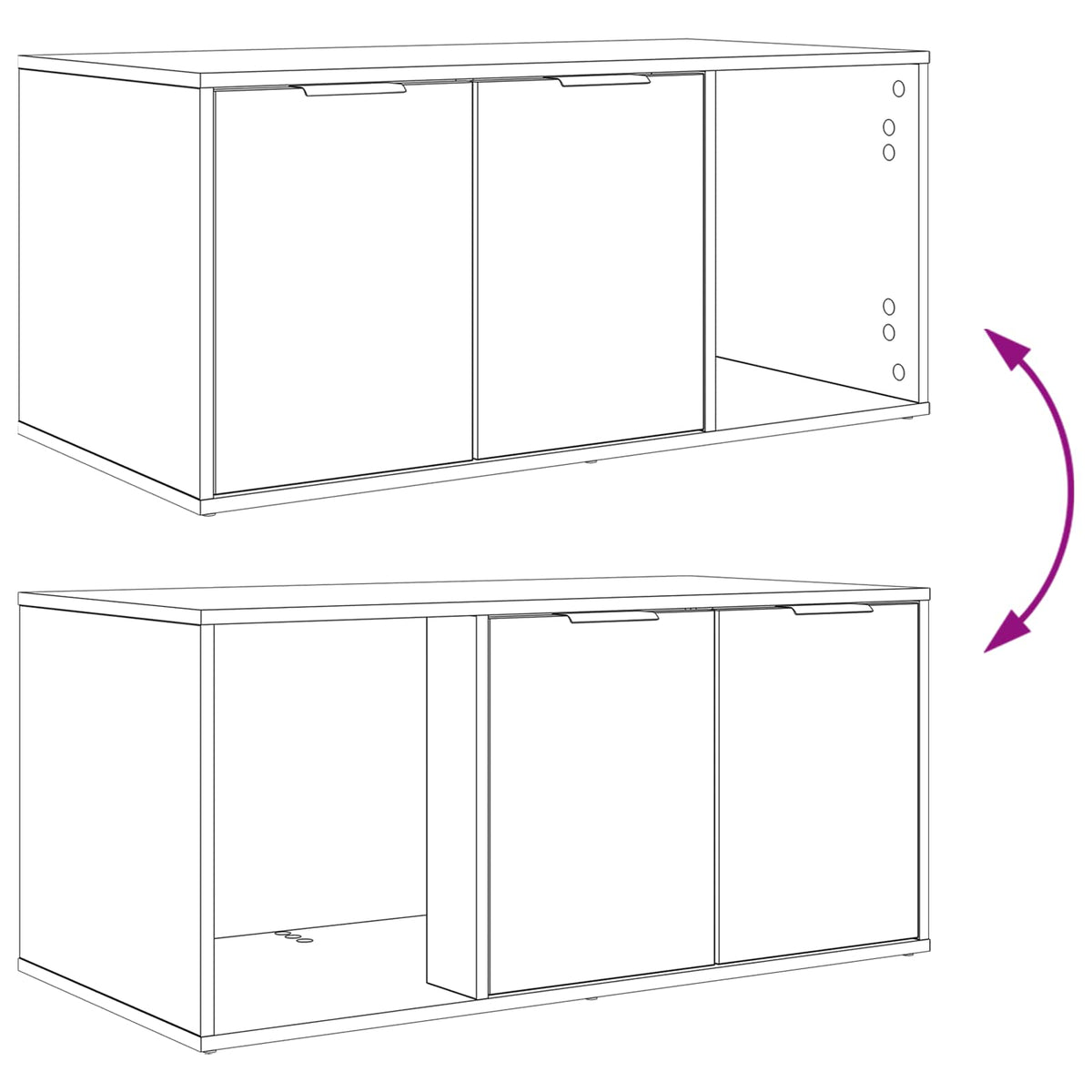 Katės narvo baldai Balta 100 x 49 x 45 cm Apdirbta mediena