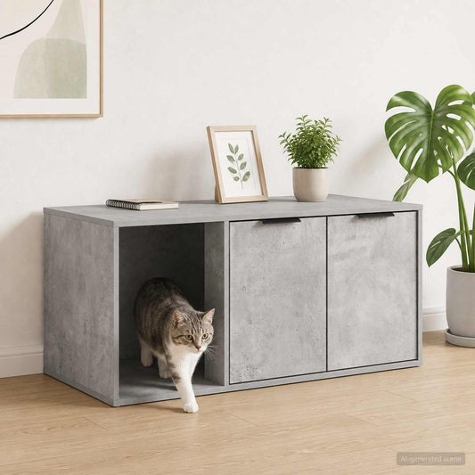 Katės narvo baldai Betono pilka 100 x 49 x 45 cm