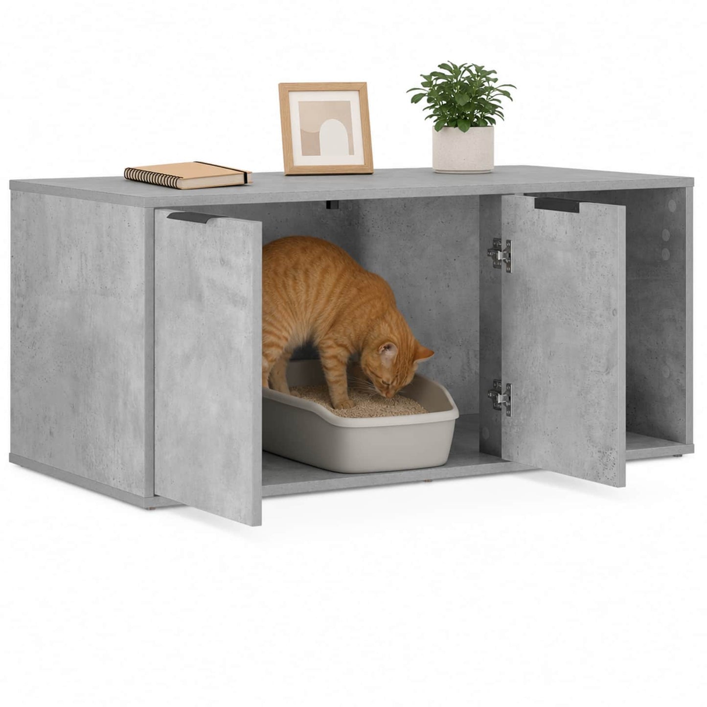 Katės narvo baldai Betono pilka 100 x 49 x 45 cm