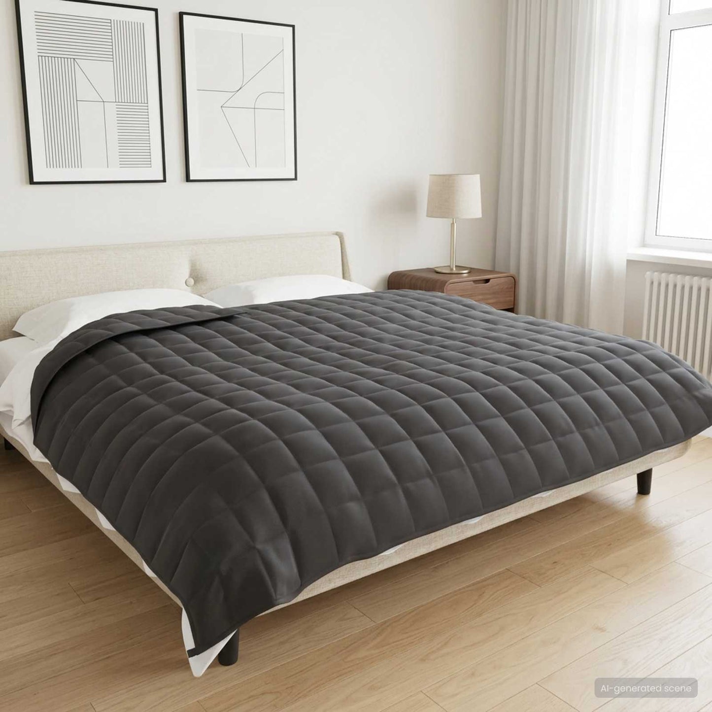 Svorio antklodė Antracito 200 x 225 cm 13 kg 100% Medvilnė 205T