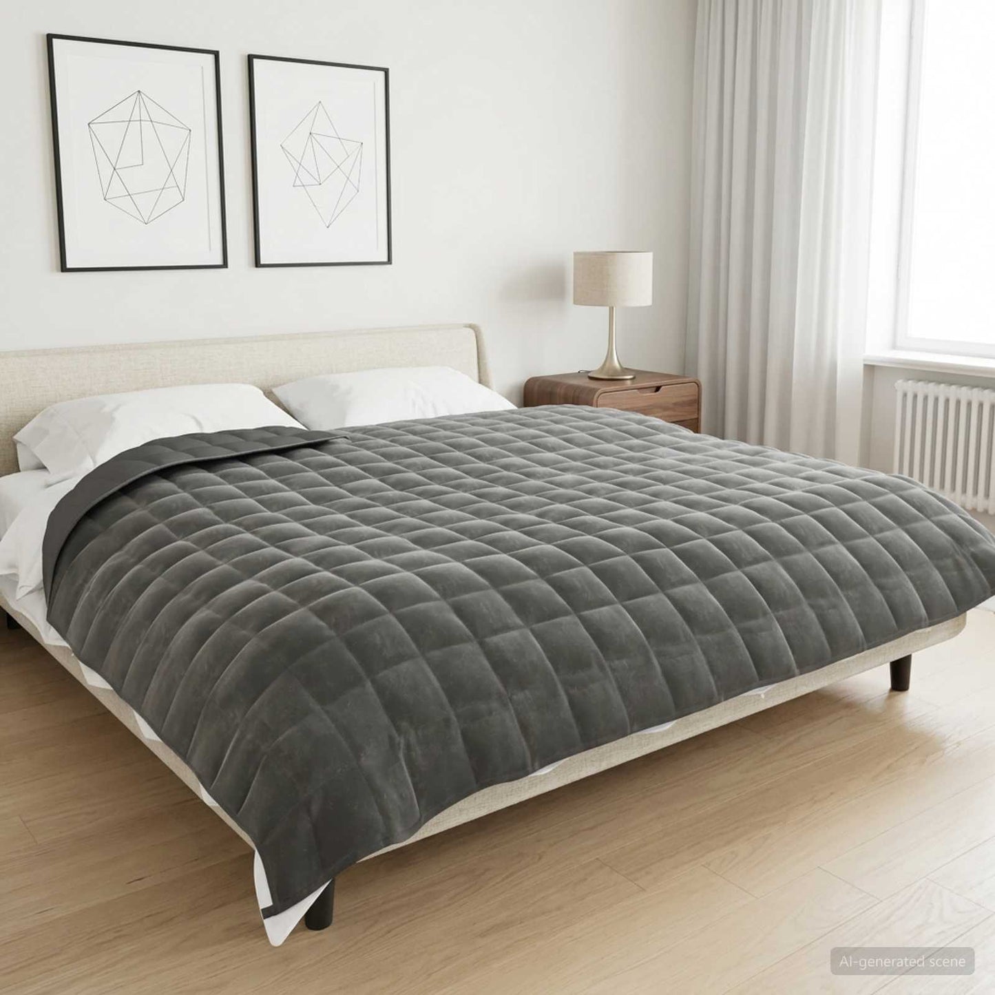 Svorio antklodė Antracito 220 x 260 cm 11 kg 100% Medvilnė 205T