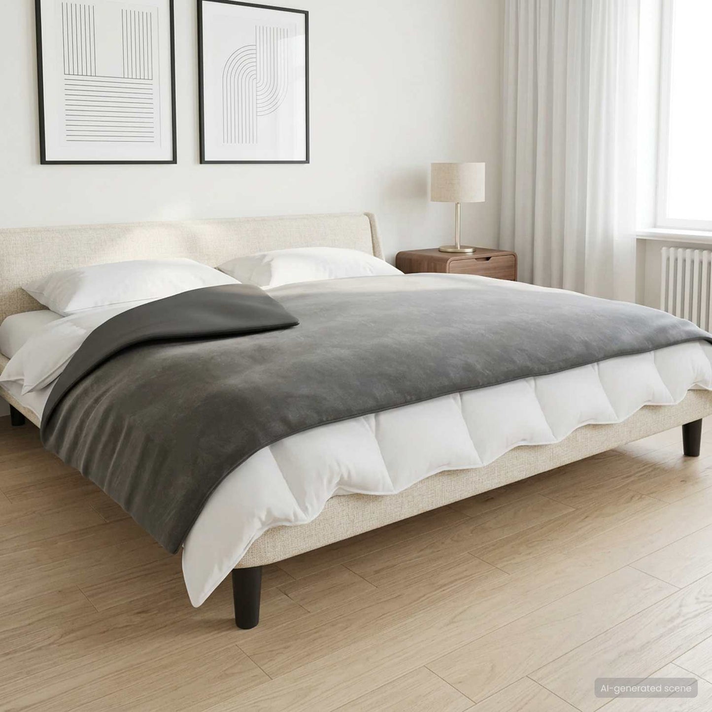 Svorio antklodė Antracito 120 x 180 cm 9 kg 100% Medvilnė 205T