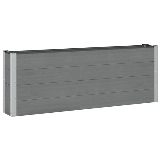 Paaukštinta sodo lova Juoda 200 x 30 x 72 cm WPC ir aliuminis