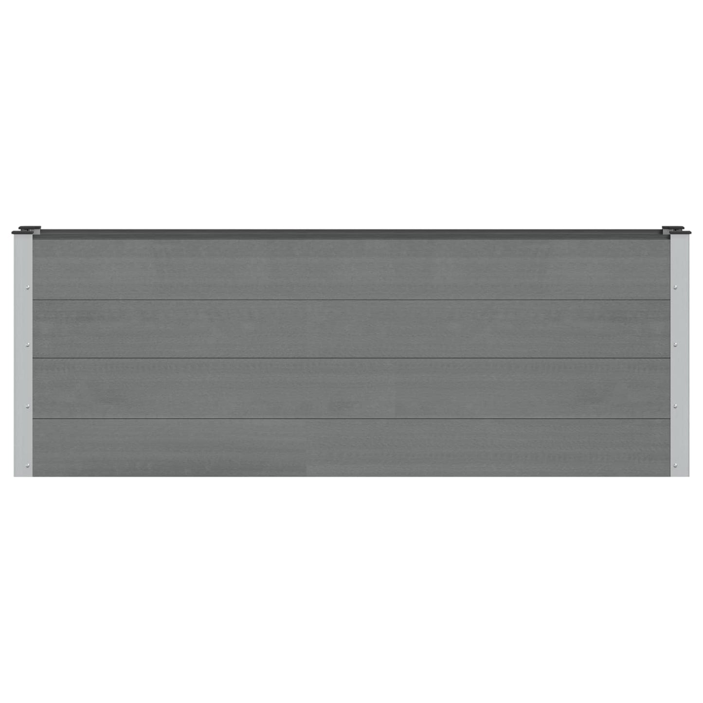 Paaukštinta sodo lova Juoda 200 x 30 x 72 cm WPC ir aliuminis