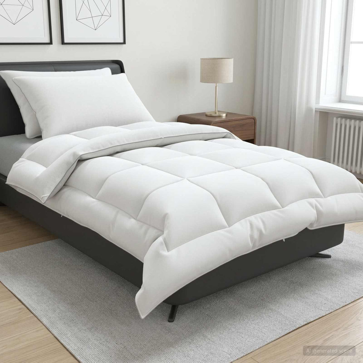 Antklodės ir pagalvių rinkinys 3 vnt. 155x220 cm Žiema 450 GSM