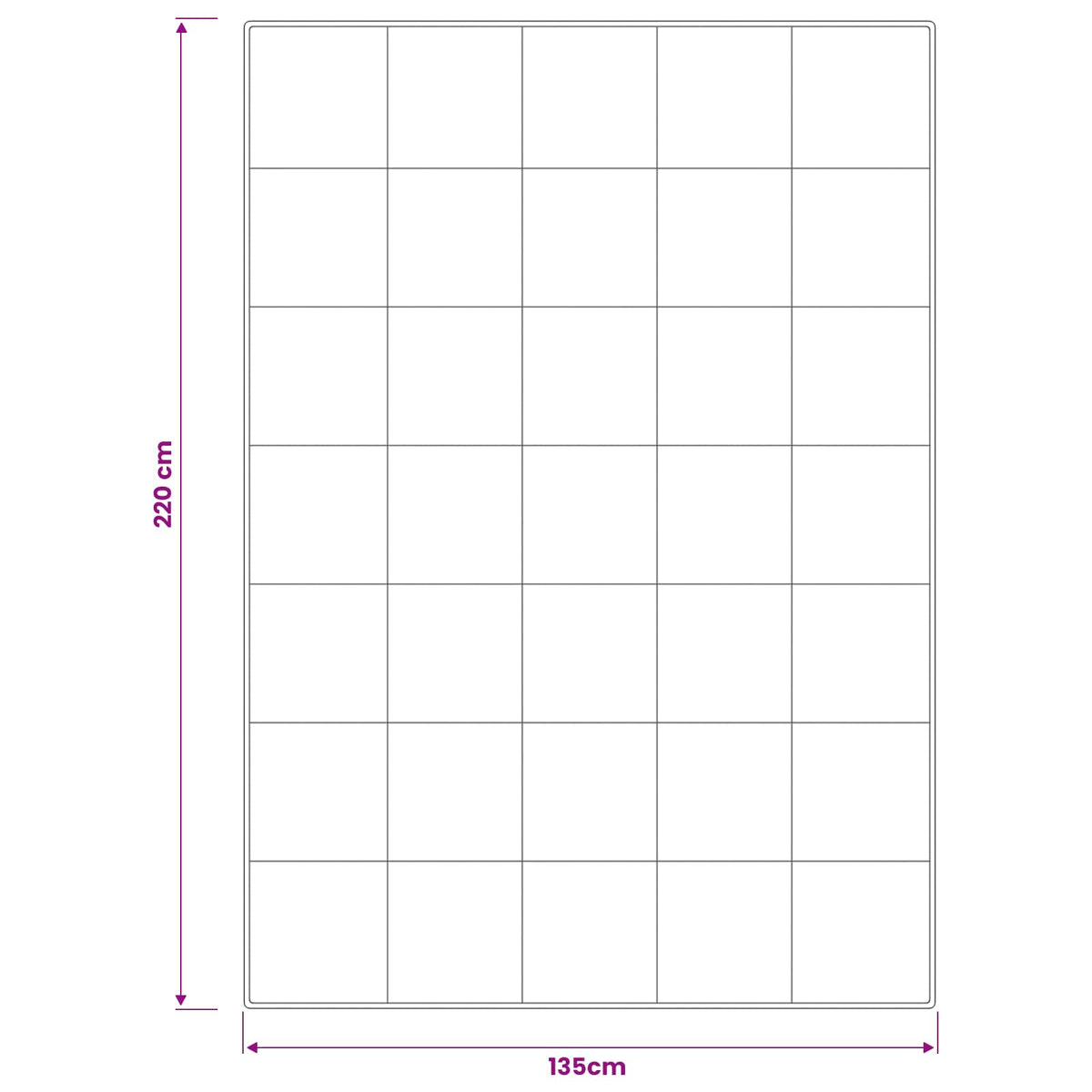Antklodė FULDA 135 x 220 cm 4 metų laikai 210 GSM Balta