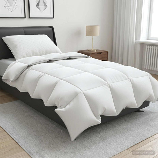 Antklodė FULDA 155 x 220 cm Žiema 300 GSM 90% žąsų pūkai Balta