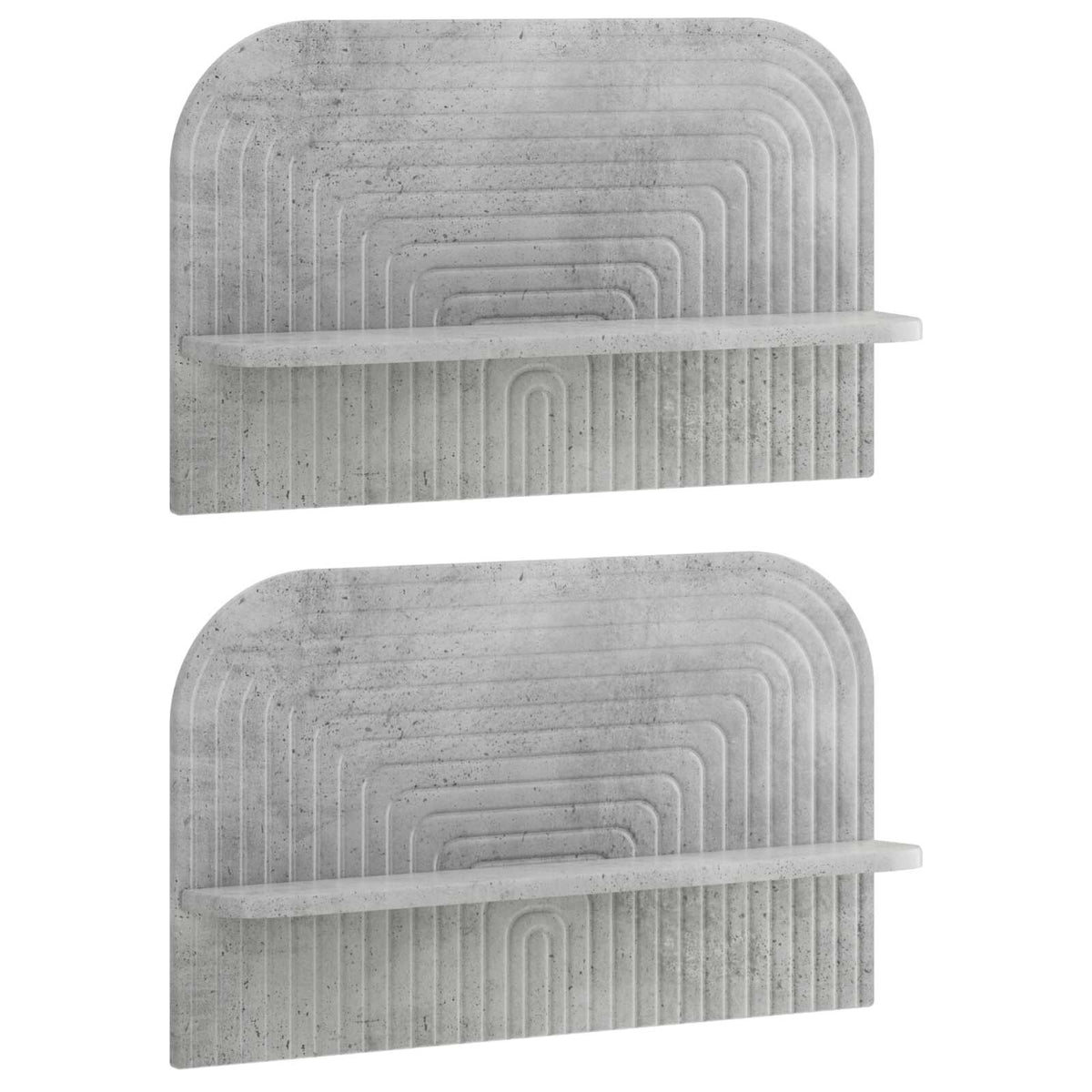 Sieninė lentyna 2 vnt. Betono pilka 60 x 13.5 x 37.5 cm