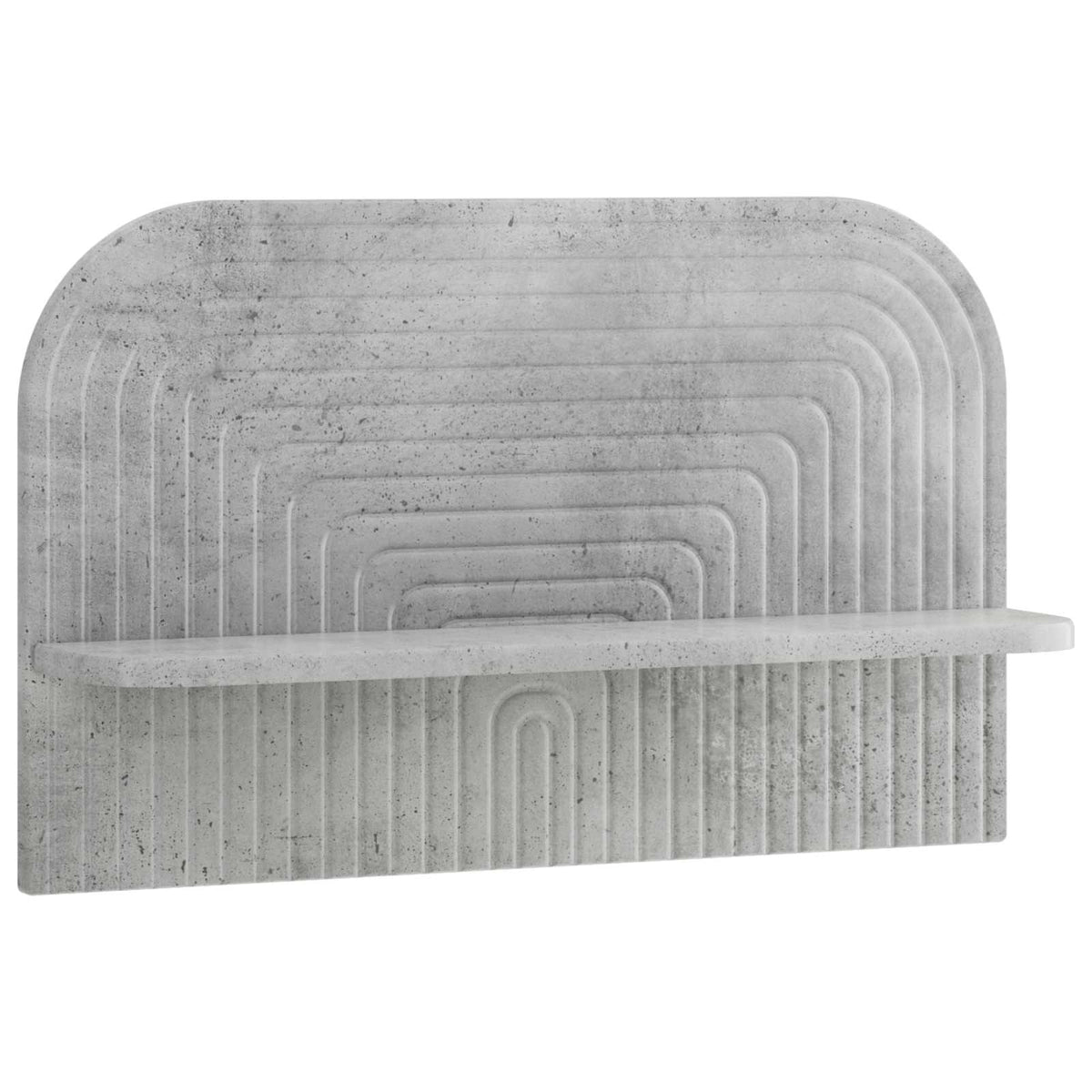 Sieninė lentyna 2 vnt. Betono pilka 60 x 13.5 x 37.5 cm